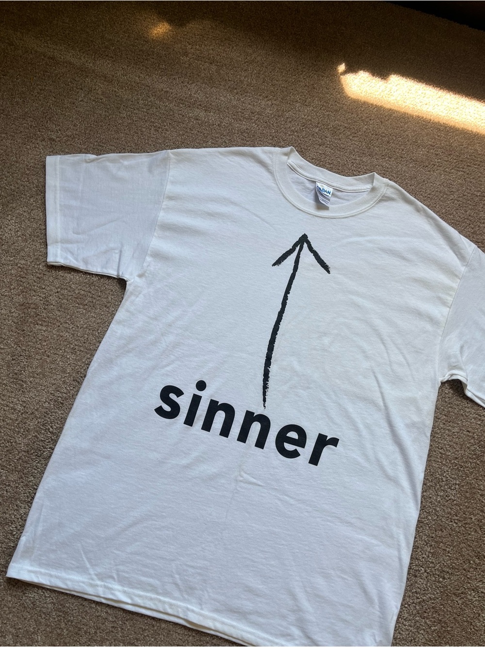 VTG 00’s / Y2K Sinner White Tee - Picture 3 of 6